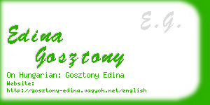 edina gosztony business card